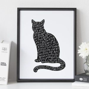 Cat Lover Word Art